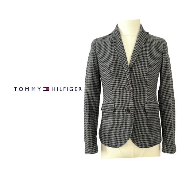Tommy Hilfiger | Tweed Houndstooth Blazer Women’s Size 4 (Fits like XS/S) - Picture 1 of 10